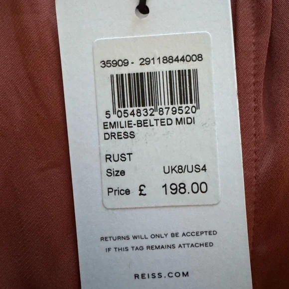 Reiss Terracotta Shirt Dress - Picture 9 of 10